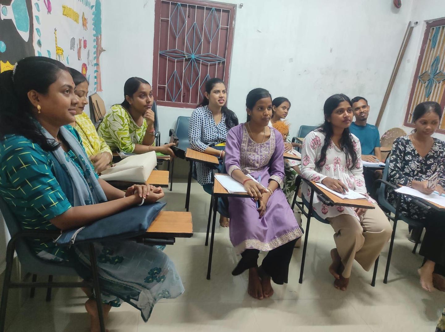 Students during a T-TET preparation class